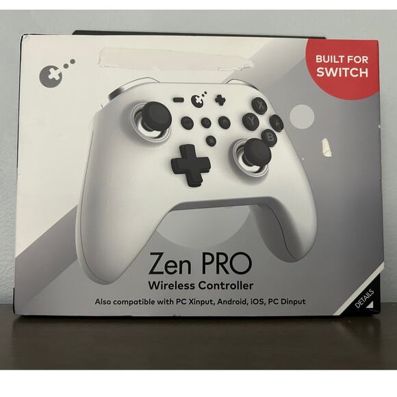 New ZEN PRO Wireless Gaming Controller for Nintendo Switch, OLED, PC White - Picture 2 of 8